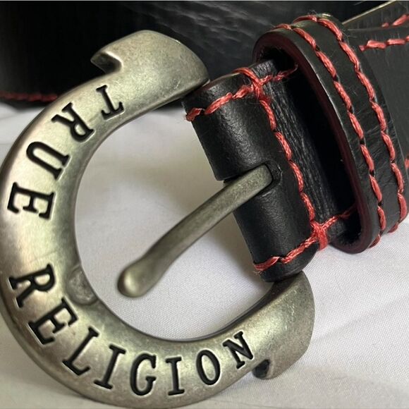 True Religion Gains Horseshoe Harness Buckle Belt - Picture 4 of 9